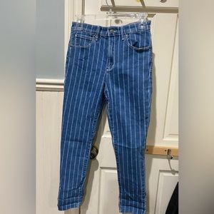 Abercrombie & Fitch High Rise Stripped Skinny Jeans